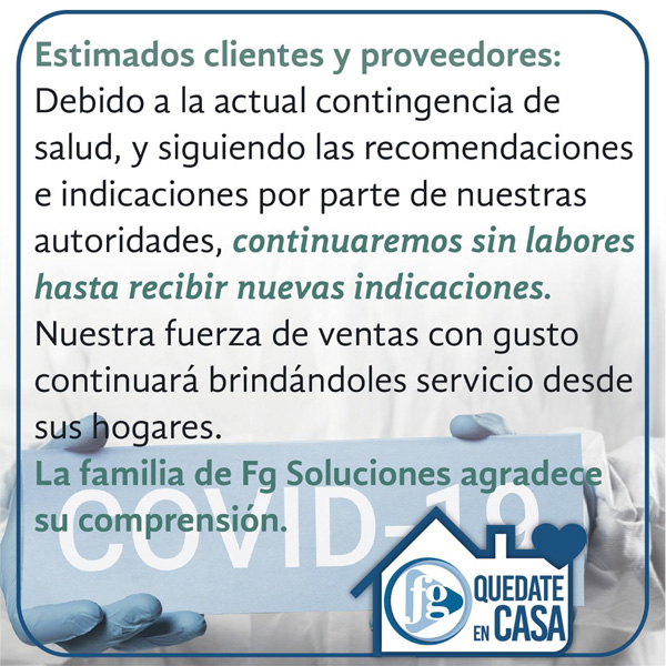 Comunicado FGSoluciones Trabajo desde Casa