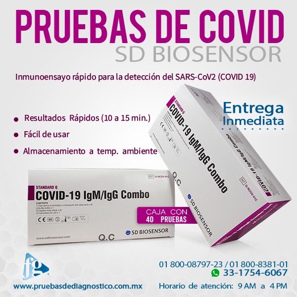 Pruebas Rapidas de COVID-19 sd biosensor