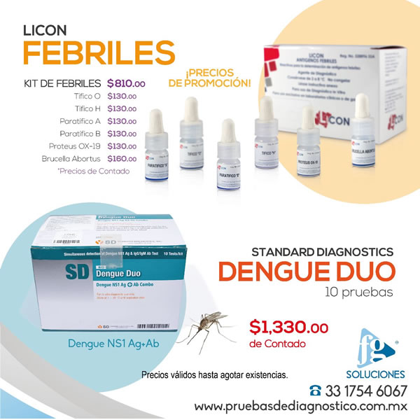 Febriles Licon y Dengue Duo Standar Diagnostics